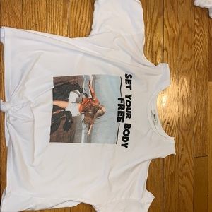 Set Free Your Body white croptop Small